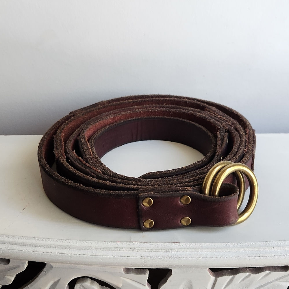 Handmade double belt with brass fittings - Picture 7 of 7